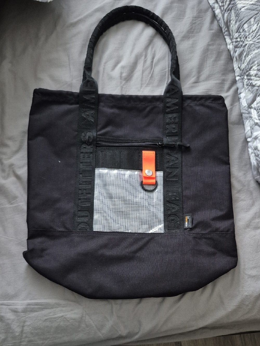 Codura Tote Bag with Orange Accent. New Without Tags